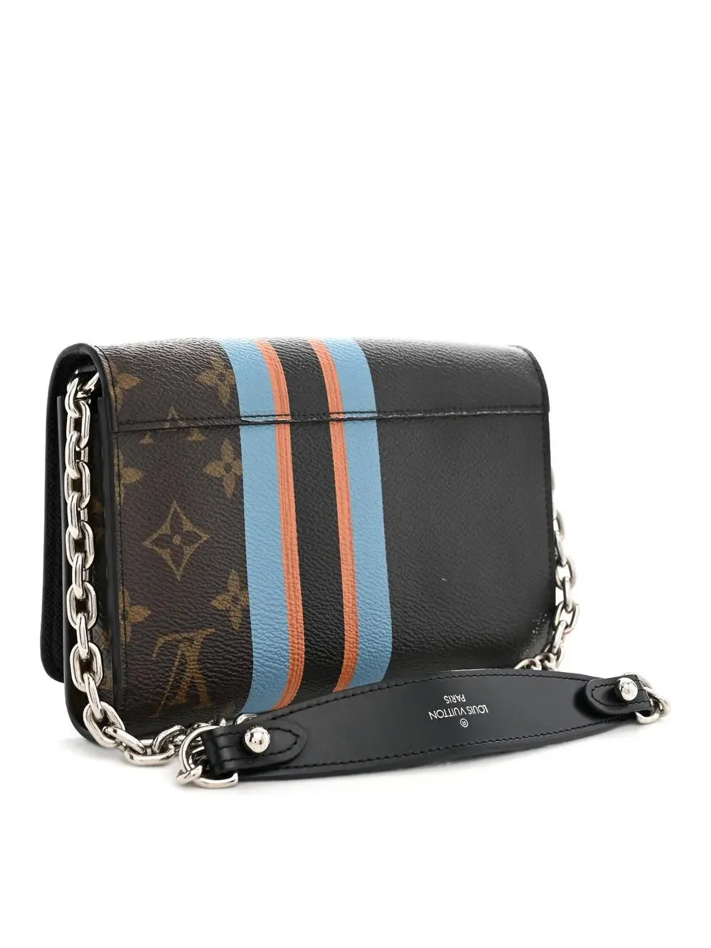 Louis Vuitton Stripe Twist Chain Wallet #322710L13B